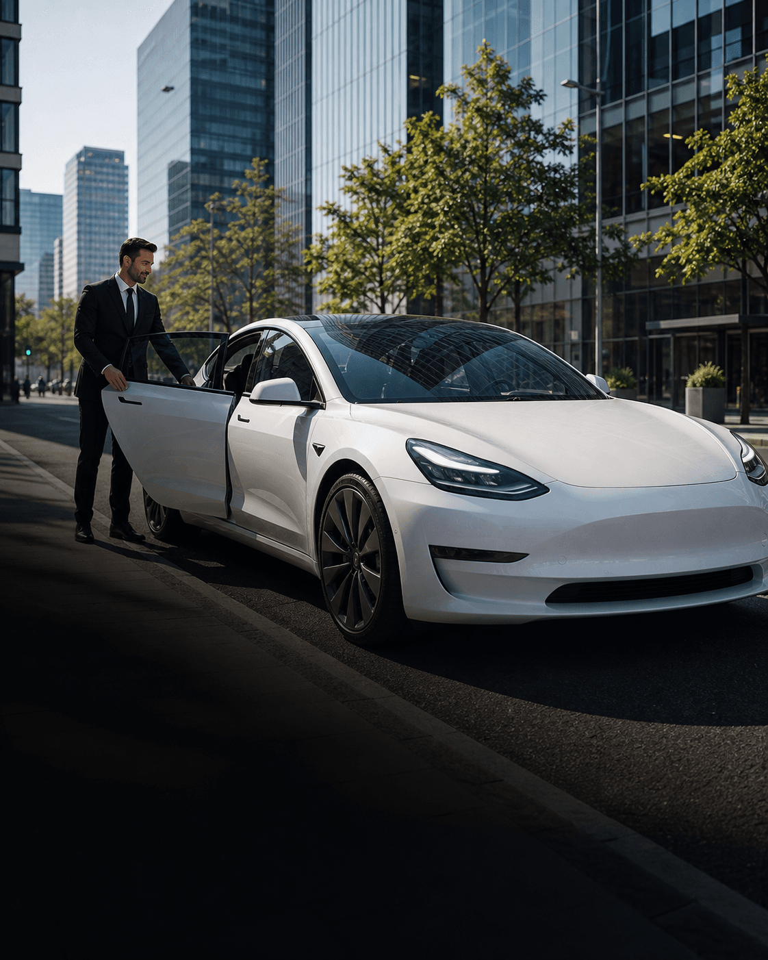 Tesla VTC accompagnée par VIVO Union